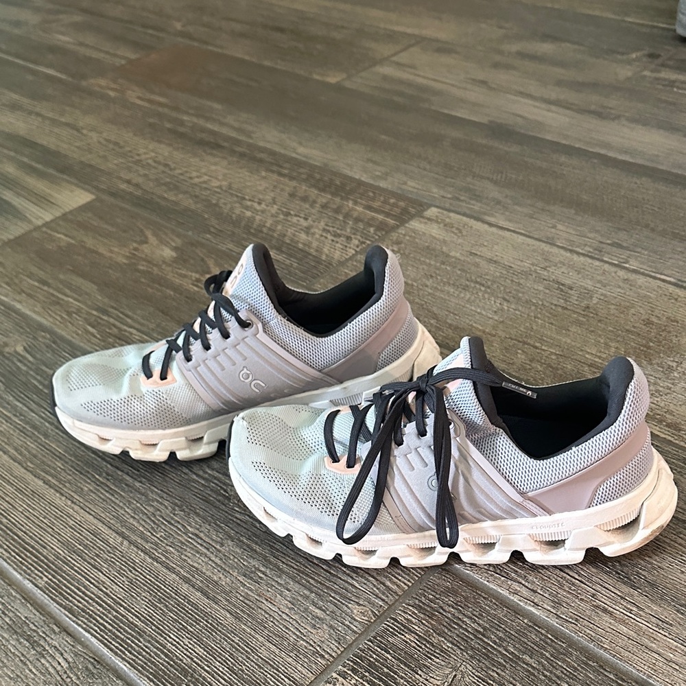 On Running Women's Blue and White Athletic Shoes